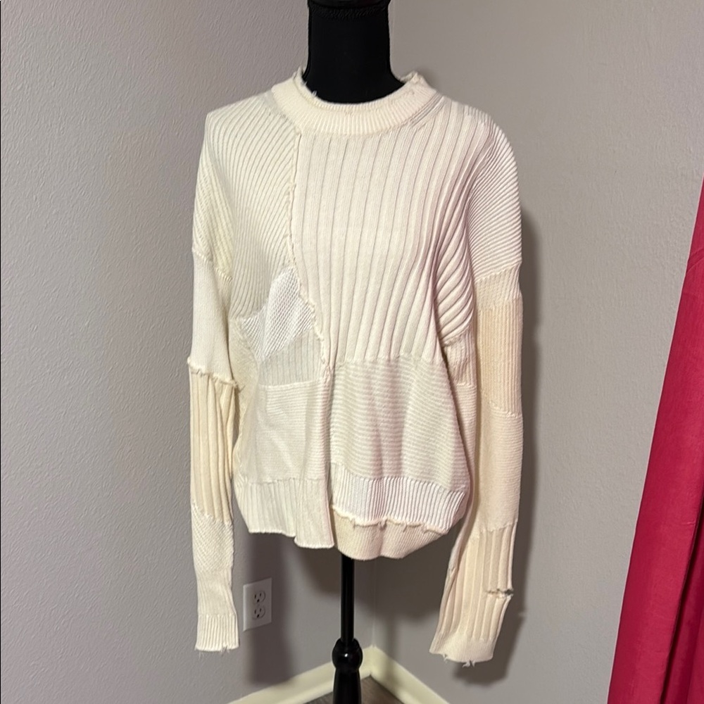Helmut Lang Cream Women's Sweater size large